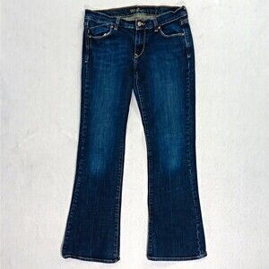 the flirt Women's 6 Blue Medium Wash Stretch Bootcut Slim 5-Pocket
